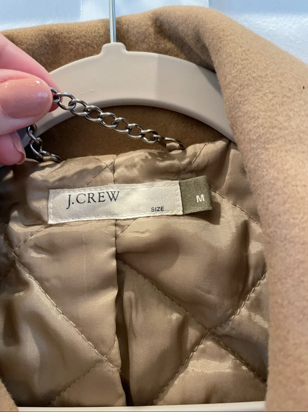 J. Crew womens Double-Breasted Camel Peacoat thinsulate
